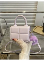 1pc High Grade Small Bag Girls Bag Versatile Chain Messenger Bag Popular Retro Mini Handbag Plaid Small Square Bag New Fashion Niche Design Messenger Bag Girls Bag Popular Versatile Messenger Bag Is V