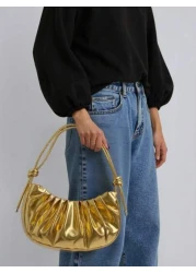 Fashion Solid Color Cloud Wrinkled PU Women s Handbag Simple And Sweet Style Crossbody Bag Suitable For Shopping Wallets Students Young Women And Professional Women Very Suitable For Office University