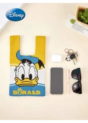 Disney Disney New Small Cartoon Knit Handbag Kids Convenient Tote Bag Cute Stitch Donald Duck Mickey Minnie Student Fashionable Lightweight Handbag