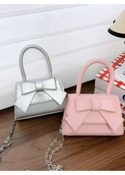 1 قطعة حقيبة يد صغيرة عصرية للفتيات، حقيبة كتف مزينة بالفراشات مع إغلاق بأزرار، مناسبة للخروجات والحفلات والت