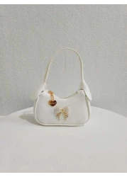 حقيبة يد مزينة بعقدة اللؤلؤ للأطفال، حقيبة كتف هدية فاخرة عصرية للبنات، محفظة صغيرة أميرة