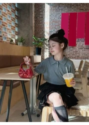 New Bowknot Mini Semi Circle Handbag Fashion Crossbody Bag Bowknot Super Small Lipstick Pouch Bowknot Coin Purse