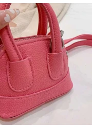 1pc Litchi Pattern Small Shell Children s Candy Color Mini Crossbody Lipstick Bag Crossbody Coin Purse Comfortable Fabric Light And Compact The Internal Space Is Very Open Suitable For Daily Use When