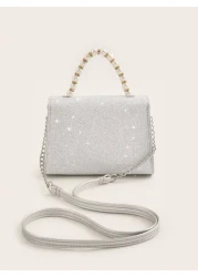 1pc Girls Fashionable Sweet Princess Mini 2 Way Handbag With Chain Strap Suitable For Daily Use Party Travel Birthday Gift