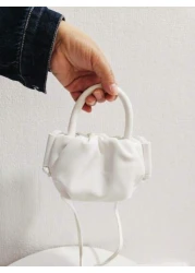 Girls Pleated Cloud Mini Messenger Bag Fashion Small Princess Handbag Gift For Girls Kids Coin Purse