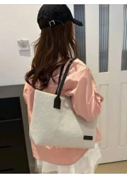 حقيبة كتف ذات سعة كبيرة بعداد الألوان للكليات والفصول الدراسية ، حقيبة ظهر للعودة إلى المدرسة ، سعة كبيرة ، خف