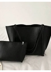 Large Capacity Shoulder Tote Bag Suitable For Shopping Wallet Purse Young Women College Students Beginners White Collar Very Suitable For Office University Work Business Commute Outdoor Activities Tra