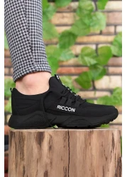 Riccon Unisex Black Sneaker0012072