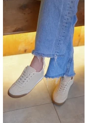 Marjin حذاء رياضي نسائي باللون البيج - حذاء رياضي موديل سيريل