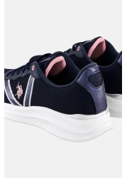 U.S. Polo Assn. Women Lace Up Brand Logo Casual Shoes, Navy