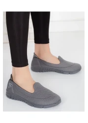 Afilli Women's Smoked Anthracite Daily Sports Walking Casual Shoes Mother Laceless Comfortable Lightweight Memory