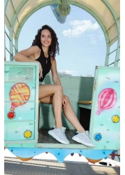 Jump 24711 رمادي فاتح - حذاء رياضي نسائي كاجوال باللون الأزرق الداكن