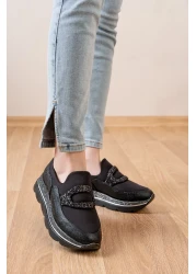 MOD10 Laceless Black Women's Shoes Women's Casual Shoes Orthopedic Women's Sports Shoes