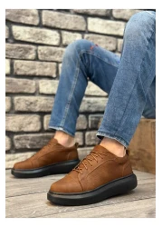 BOA Ba0548 - Tan Black Sports Men's Shoes with High Sole and Laces