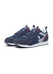 U.S. Polo Assn. Men's Navy Low-Top Sneakers,Lightweight Casual Shoes for Classic Look