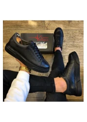 Martinetto Genuine Leather Black Casual Men's Shoes