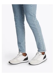 Tommy Hilfiger Tommy Hilfiger Men White Logo New Runner Suede Sneakers