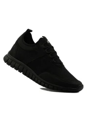 RavenShoes Men's Black Laceless Comfortable Stretch Casual Shoes 40-46