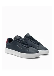 Tommy Hilfiger Navy Blue Men's Sneaker - Lace-up, Non-Slip Sole, Brand Logo, Casual FM0FM05297-DW5