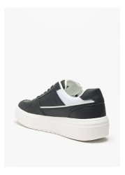 Lee Cooper Men's Color Blocked Sneakers with Lace-Up Closure