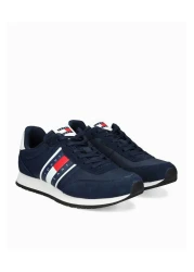 Tommy Hilfiger Men's Brand Logo Lace-up Non-Slip Sole Casual Navy Blue Sneaker EM0EM01351-C1G