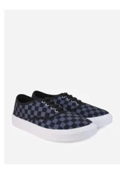 Styli Checkerboard Canvas Lace Up Sneakers