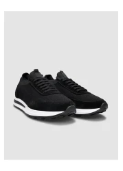 Cabani Knitwear Black Lace-Up Men's Sneaker