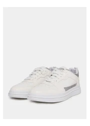 Styli Contrast Panel Camo Print Platform Sole Sneakers