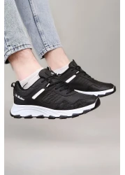 lord's ayakkabı Men's Black-White Thick-Soled Water-Resistant Hiking Shoes