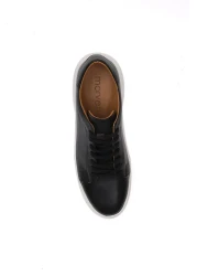 Morven Men's Black Seasonal Casual Leather Sports Shoes