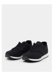 Styli Frayed Edge Detail Lace Up Sneakers