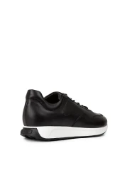Deery Black Genuine Leather Men's Sneaker