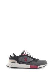 U.S. Polo Assn. U.S. POLO ASSN LEMAR 4FX - Gray and Red Comfortable Casual Sneakers