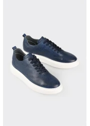 Elle Blue Leather Men's Sports Shoes