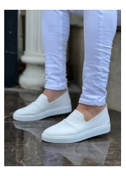 BZ Moda B114 Bt Laced Orthopedic Sole Knitwear Men's Classic Shoes White