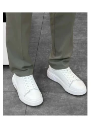Kocamanlar Ayakkabı Makras Exclusive 777 Men's Sneakers - White Leather Shoes