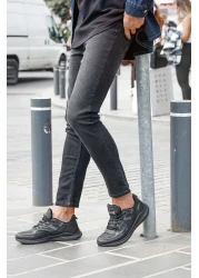 Jump 26636 حذاء رياضي صيفي رجالي أسود مريح للمشي والجري