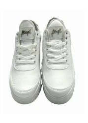 NETSHOES White Color White Sole Lace-Up Casual Men's Sneakers