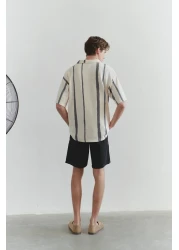  Collection Limited Edition Stone Oversize/Wide Cut Polo Neck T-Shirt Tmnss25Po00020