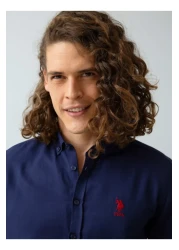 U.S. Polo Assn. قميص رجالي باللون الأزرق الداكن