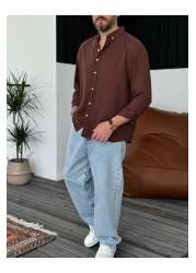 BYBASICMAN قميص بني أساسي G-5138