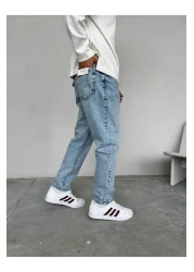 Gambocci بنطال جينز رجالي مريح من Boyfriend