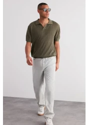  Collection تي شيرت كاكي بأكمام قصيرة ورقبة بولو - إصدار محدود TMNSS23PO00024