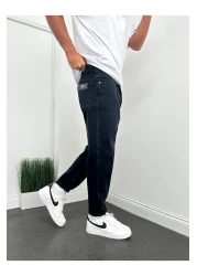 Gambocci بنطال رجالي أسود مريح من Boyfriend