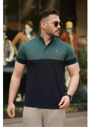 Miron تي شيرت Nefti باللون الأزرق الداكن Kagi Ston قطعة بولو بياقة قصيرة وأكمام قصيرة - 2402