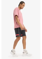 Defacto Fit Nba Chicago Bulls Boxy Fit Crew Neck Back Printed Short Sleeve T-Shirt E2184Ax25Sm