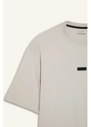 Defacto تي شيرت رياضي بأكمام قصيرة مطبوع عليه رقبة دائرية من DeFactoFit D7365AX25SP