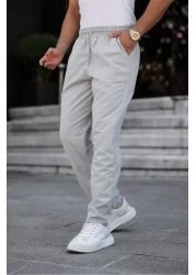 MY VİNTAGE كتان صيفي للرجال - بنطلون مريح