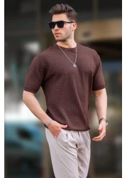 Madmext Men's Brown T-shirt 5685