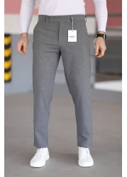 hello7 Men's Gray Quality Lycra Italian Cut Stylish and Comfortable Trousers Suitable for Every Occasion